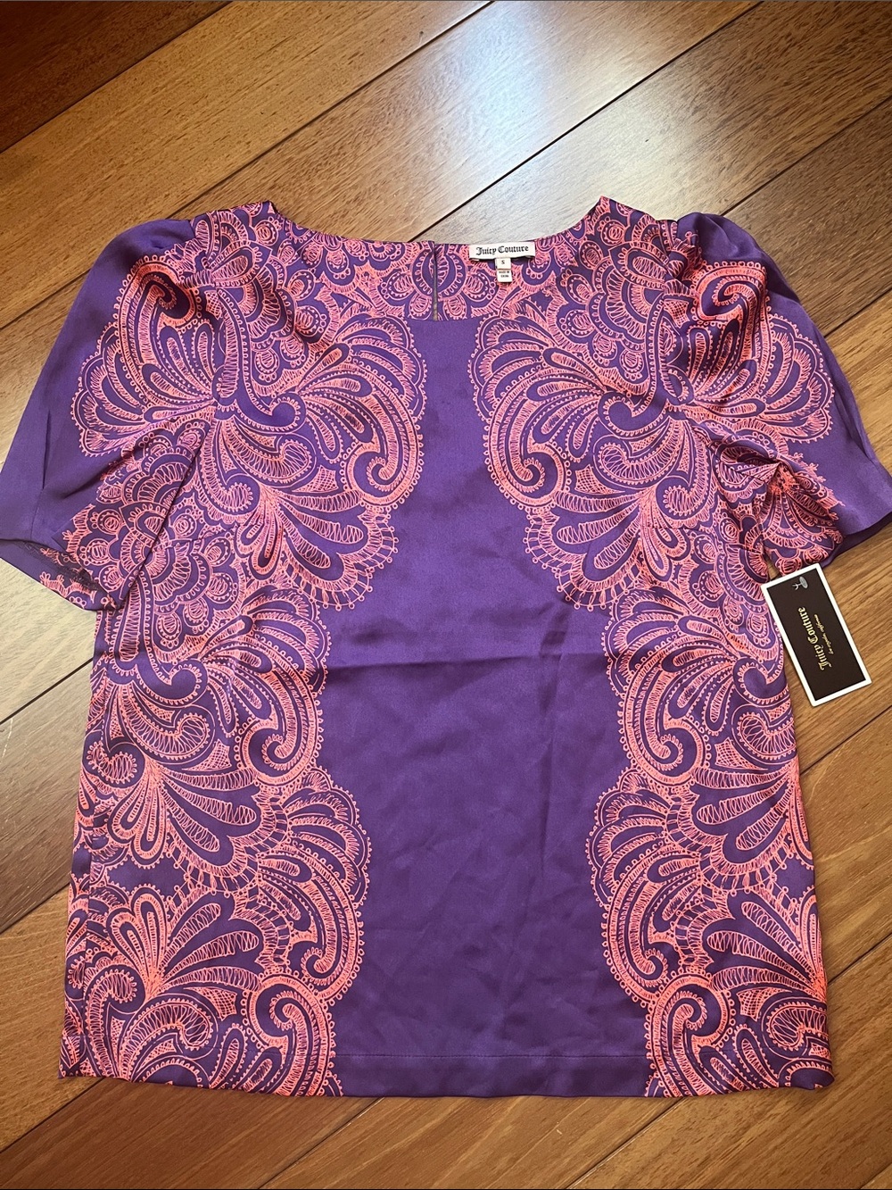 NWT Vintage Y2K Juicy Couture Neon Paisley Top
